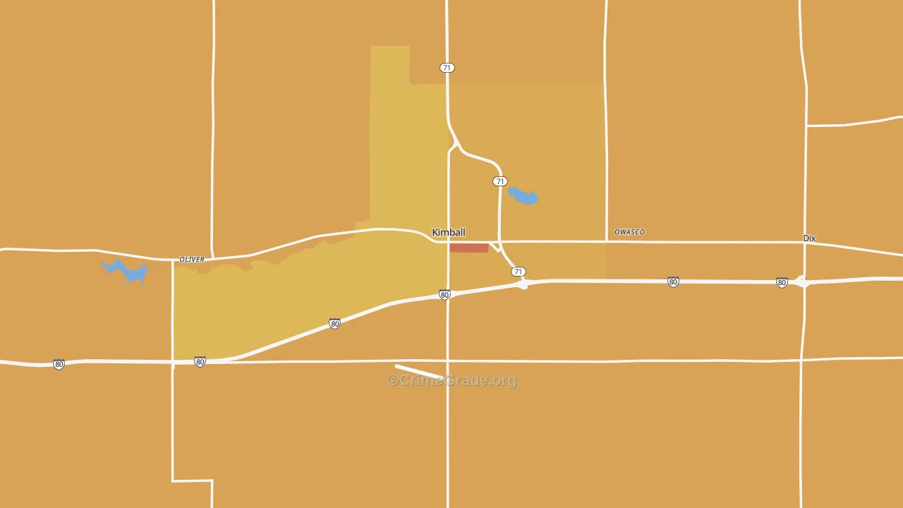 Kimball County, NE Map of Murder Rates