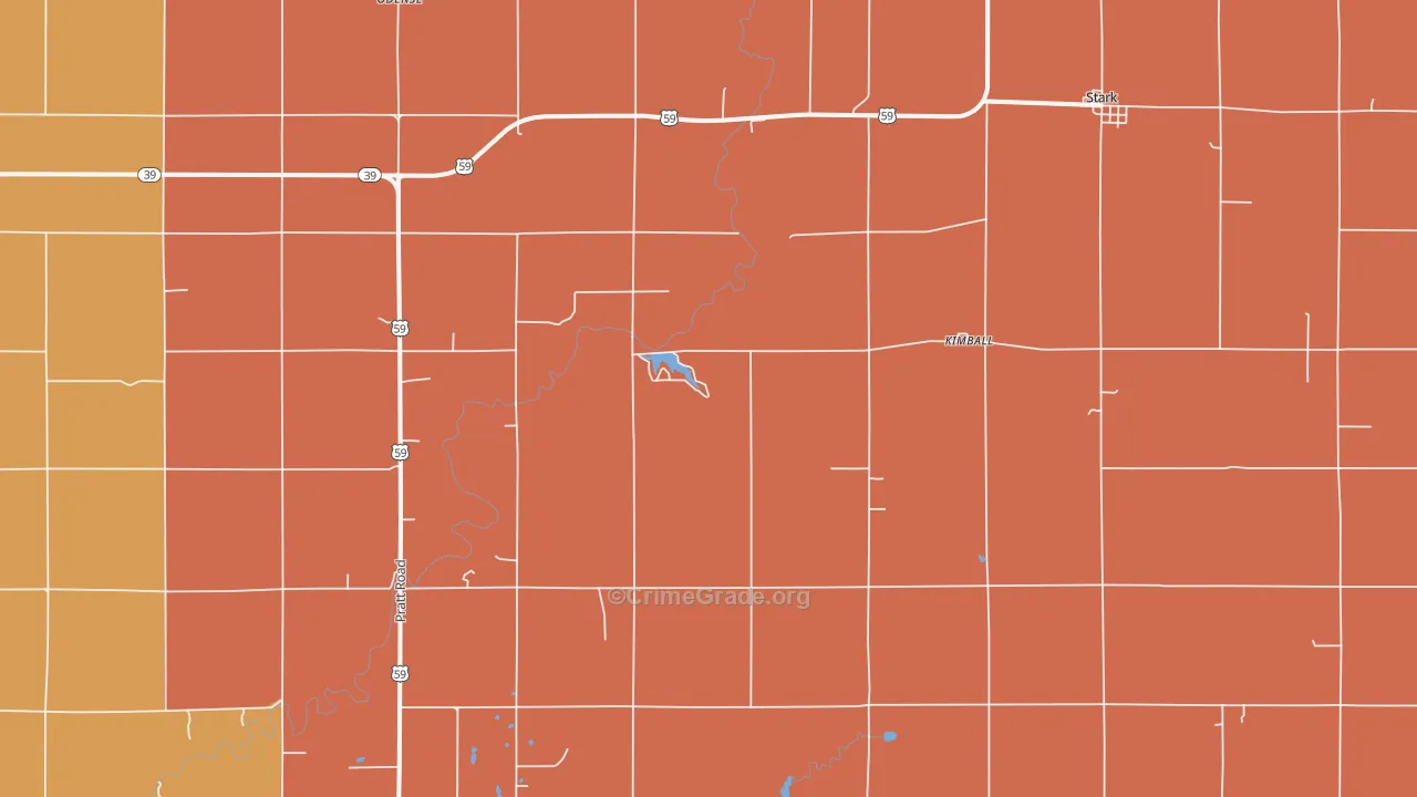 Kimball, KS Map of Murder Rates
