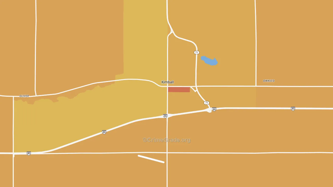 Kimball, NE Map of Murder Rates