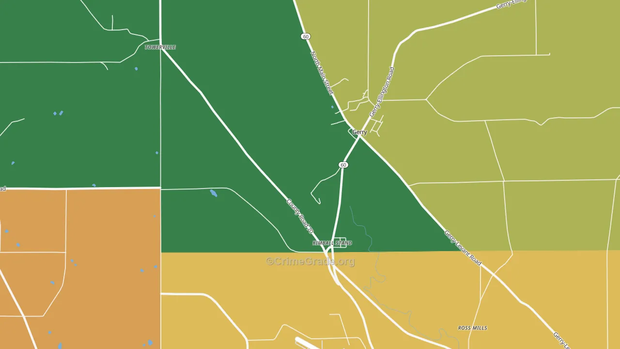 Kimball Stand, NY Map of Murder Rates