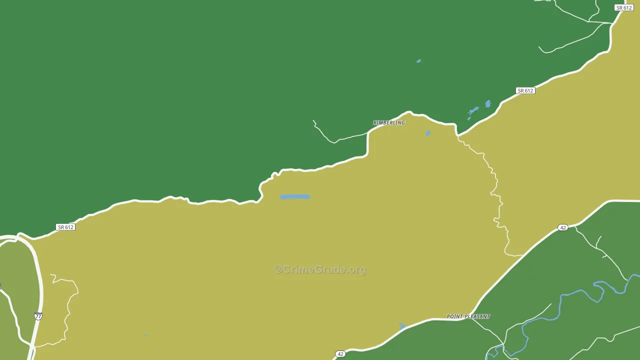 Kimberling, VA Map of Murder Rates