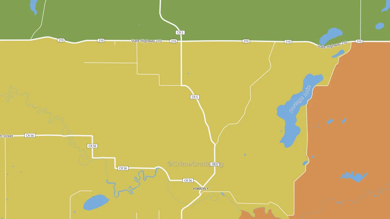 Kimberly, MN Map of Murder Rates