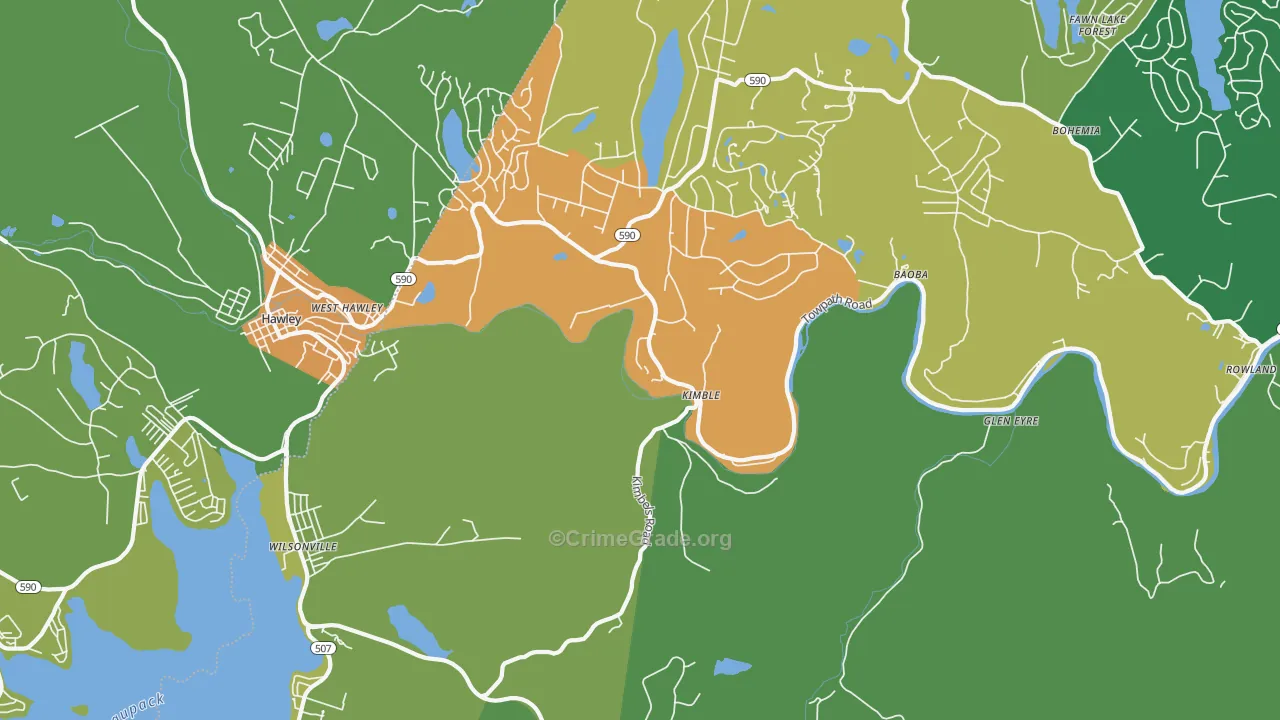 Kimbles, PA Map of Murder Rates