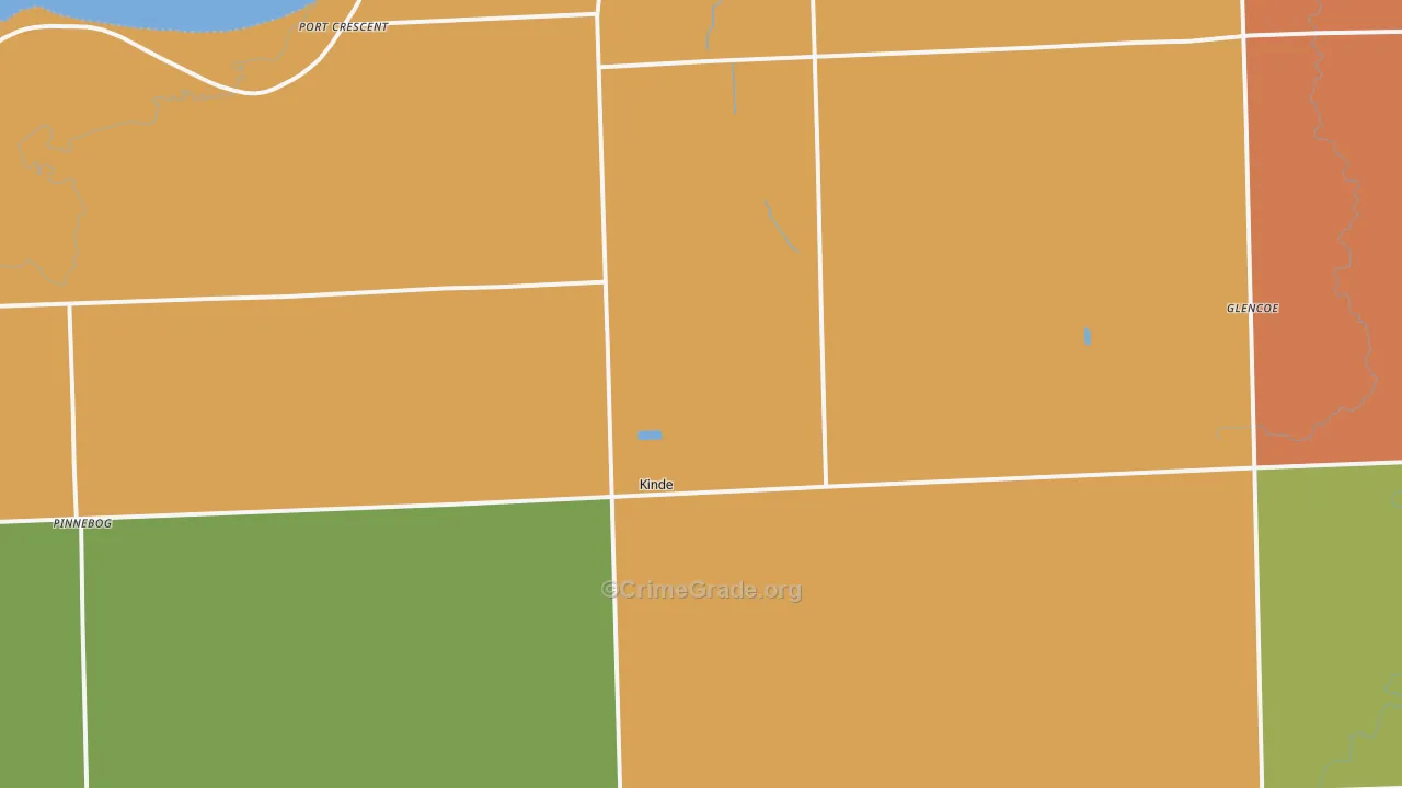 Kinde, MI Map of Murder Rates