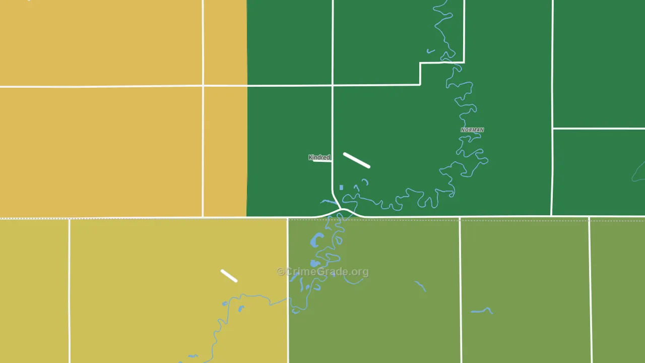 Kindred, ND Map of Murder Rates
