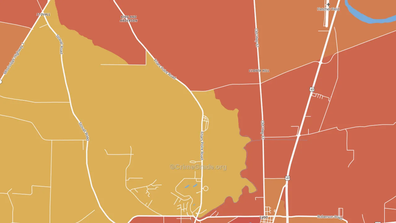 King and Anderson, MS Map of Murder Rates