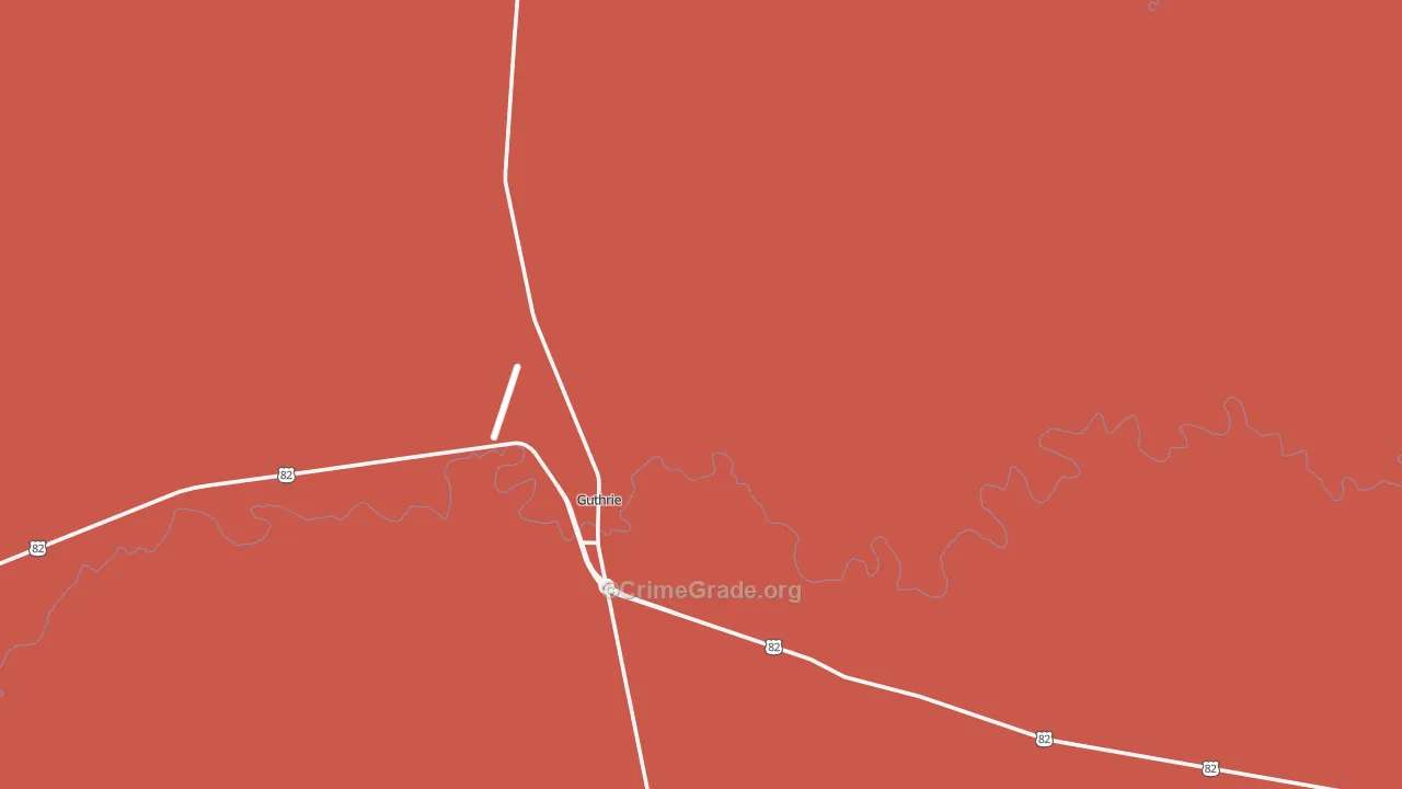 King County, TX Map of Murder Rates