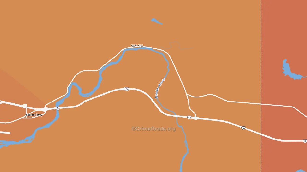 King Hill, ID Map of Murder Rates