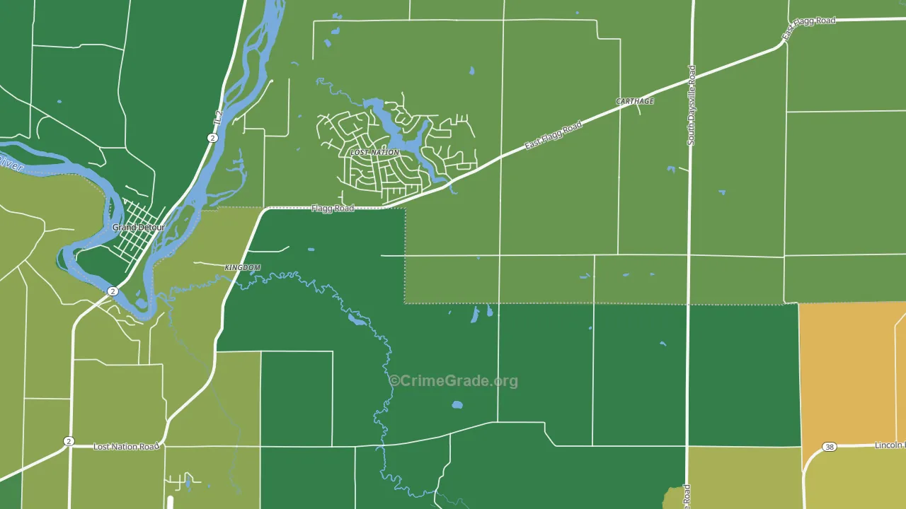 Kingdom, IL Map of Murder Rates