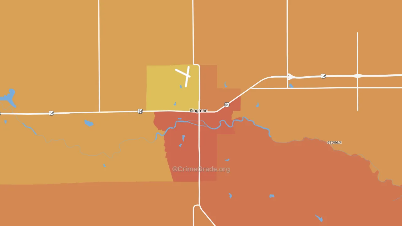 Kingman, KS Map of Murder Rates