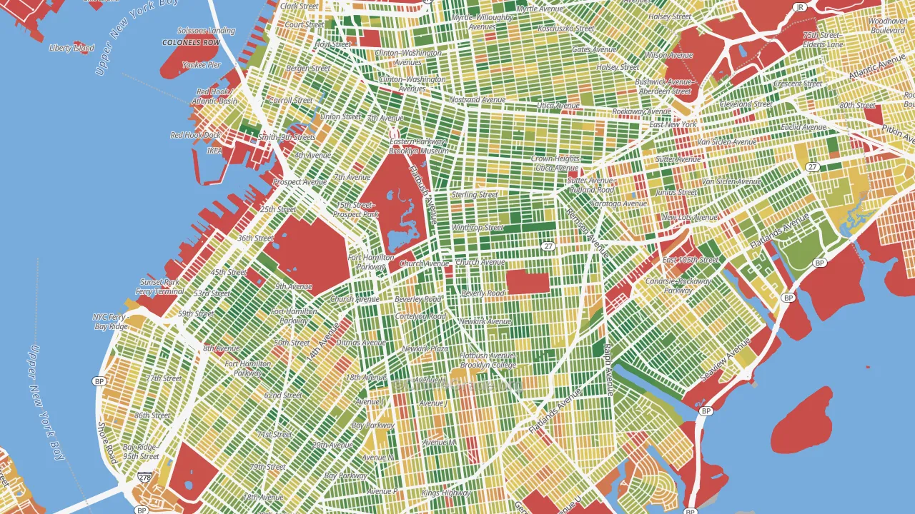 Kings County, NY Map of Murder Rates