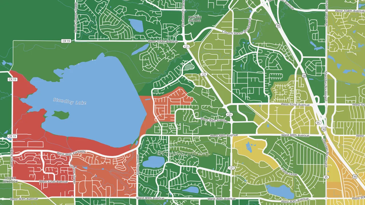 Kings Mill, Broomfield, CO Map of Murder Rates