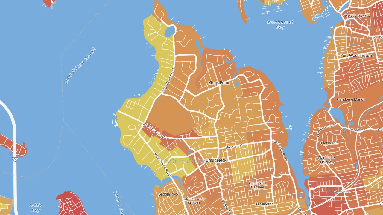 Kings Point, NY Map of Murder Rates