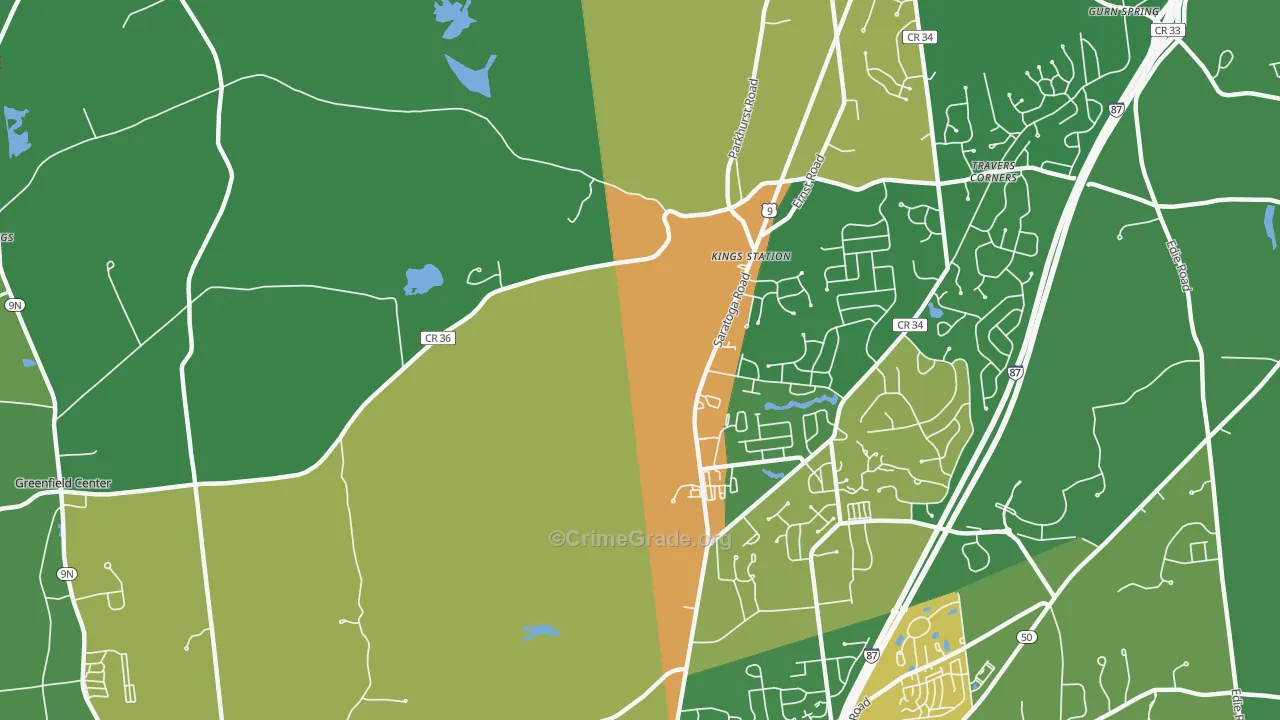 Kings Station, NY Map of Murder Rates