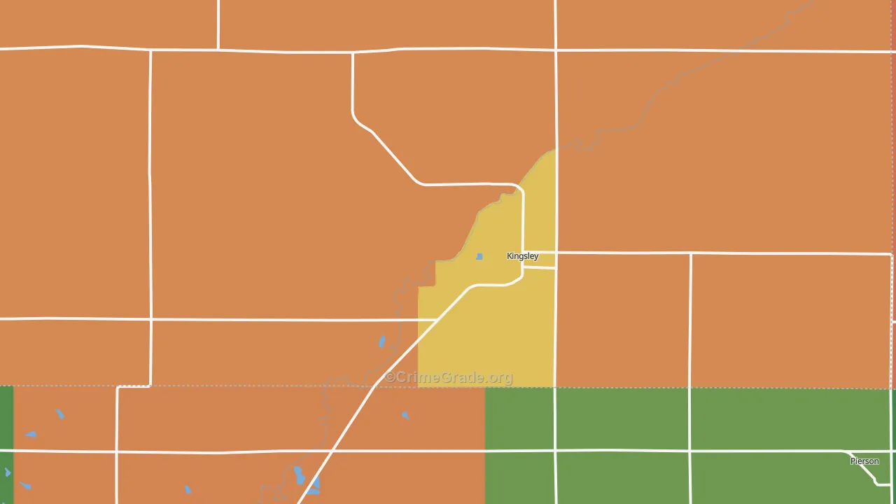 Kingsley, IA Map of Murder Rates