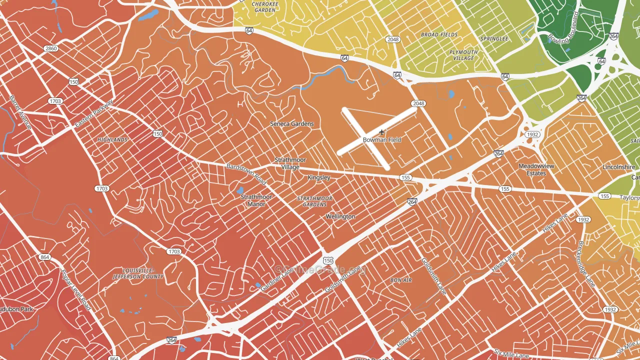 Kingsley, KY Map of Murder Rates