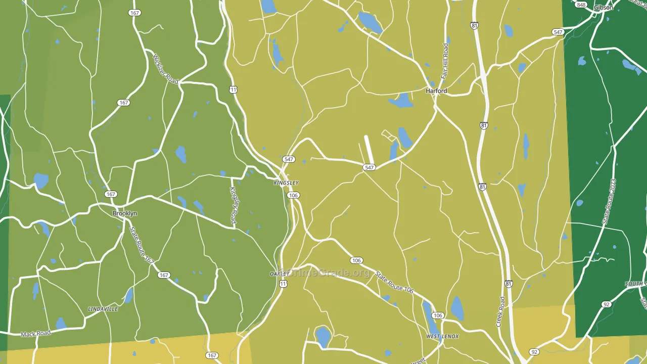 Kingsley, PA Map of Murder Rates