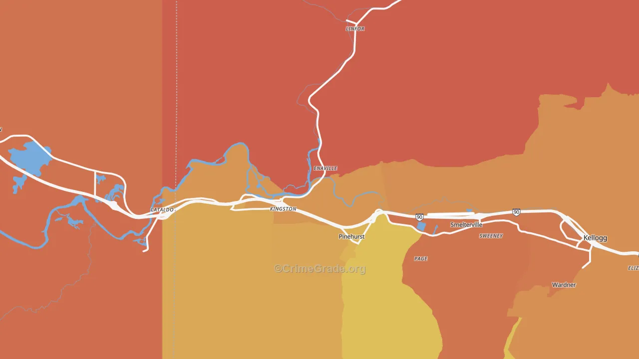 Kingston, ID Map of Murder Rates