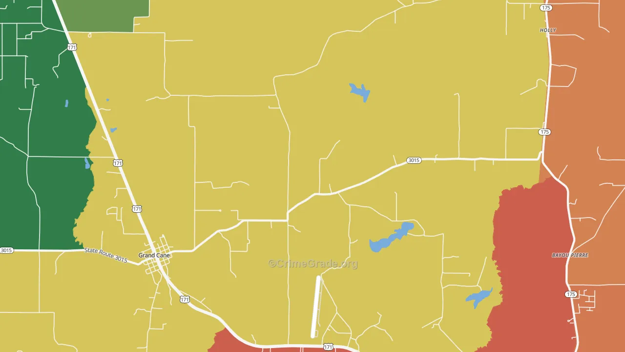 Kingston, LA Map of Murder Rates