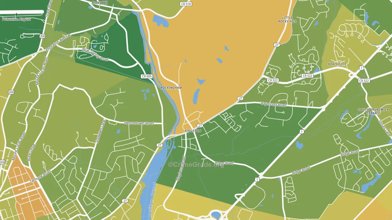 Kingston, NJ Map of Murder Rates