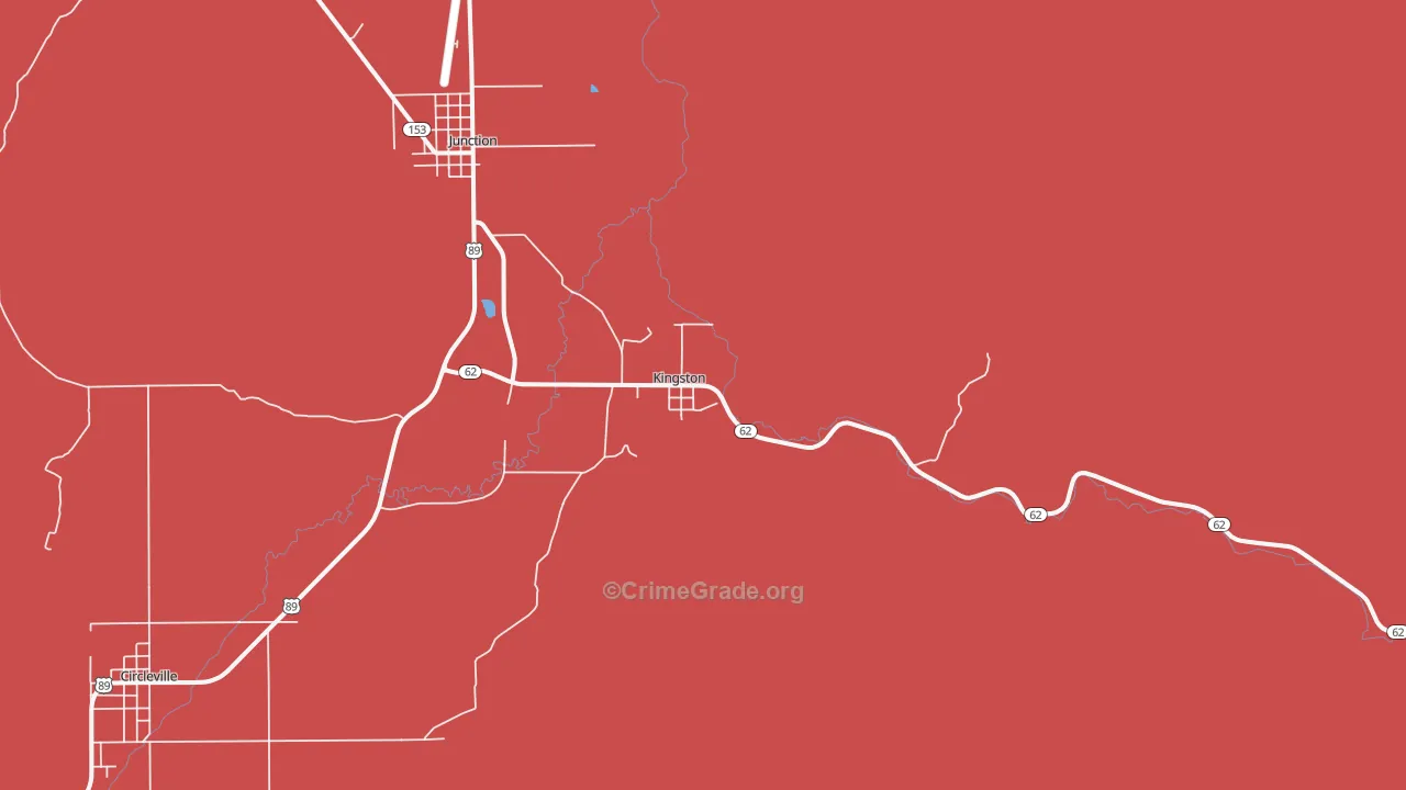 Kingston, UT Map of Murder Rates