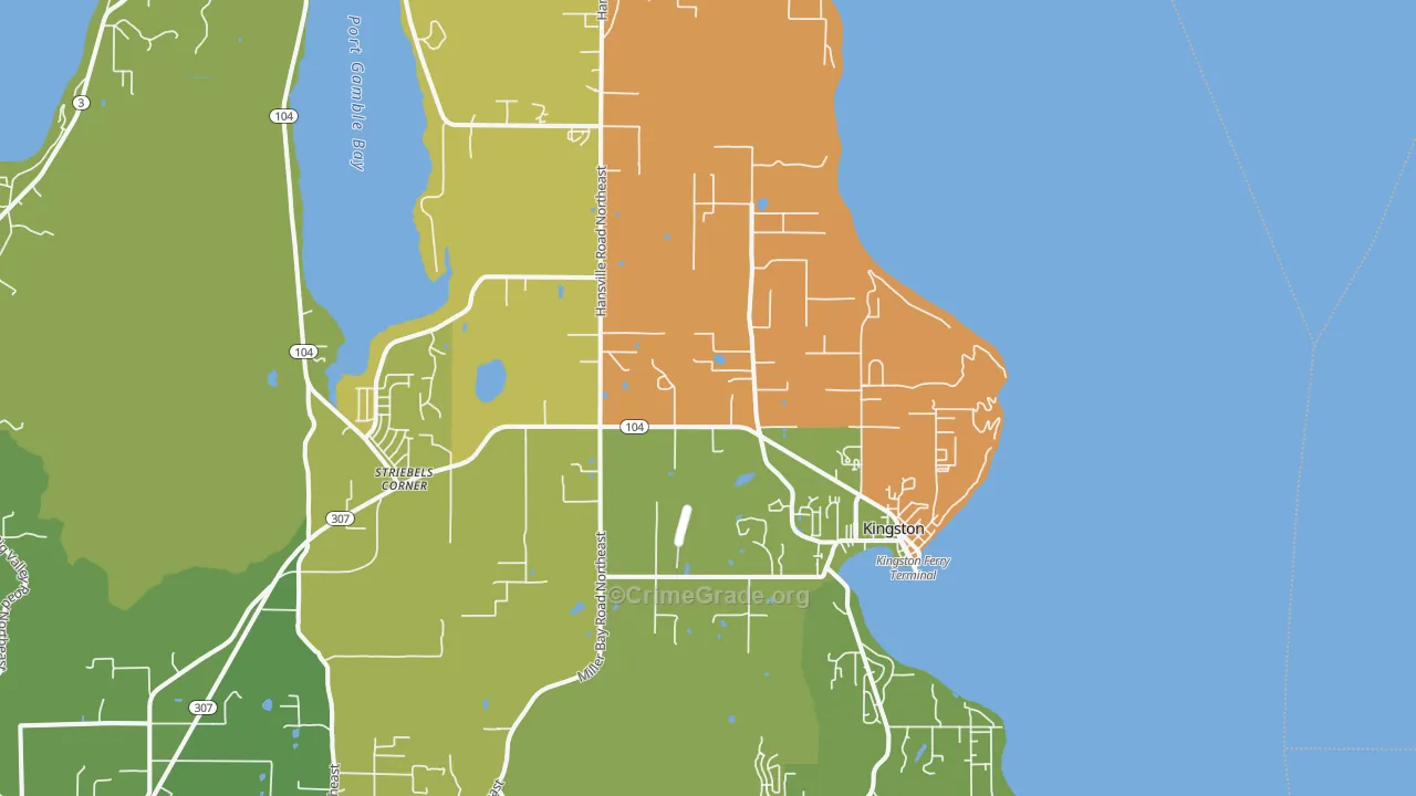 Kingston, WA Map of Murder Rates