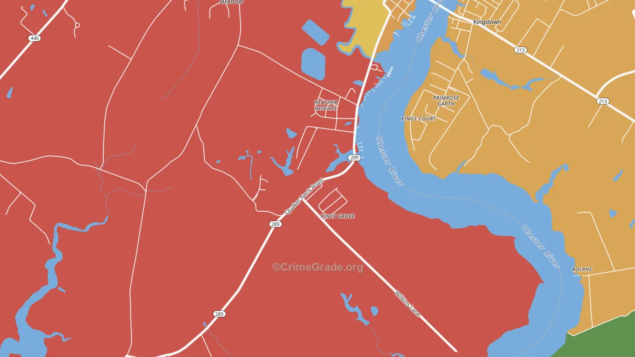 Kingstown, MD Map of Murder Rates