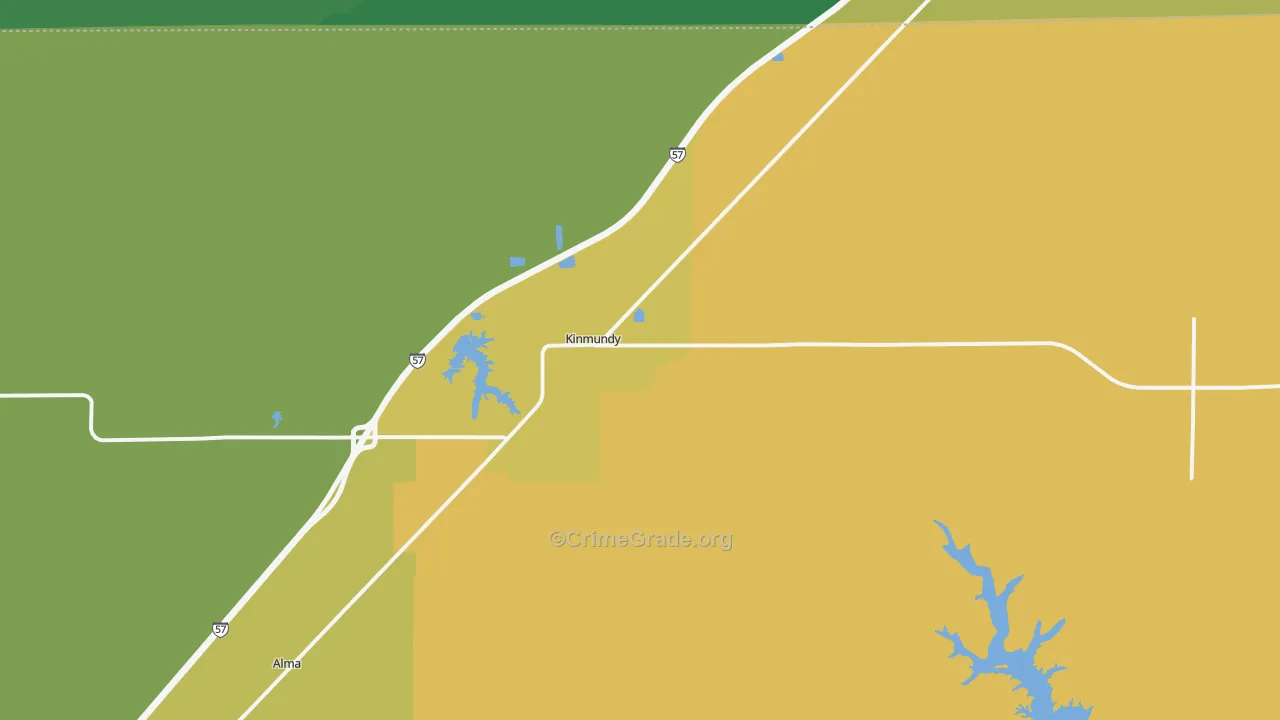 Kinmundy, IL Map of Murder Rates