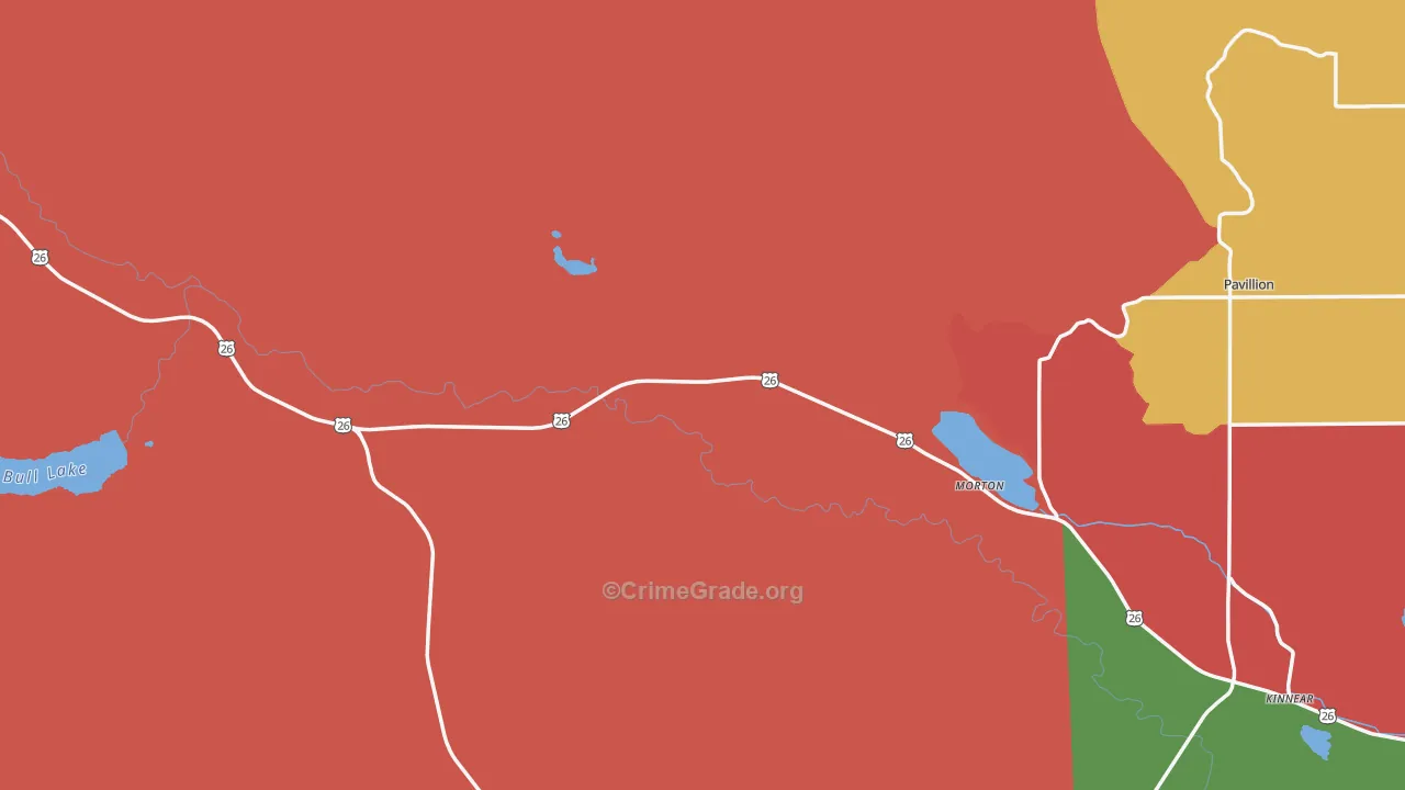 Kinnear, WY Map of Murder Rates