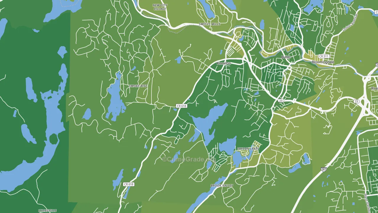 Kinnelon, NJ Map of Murder Rates