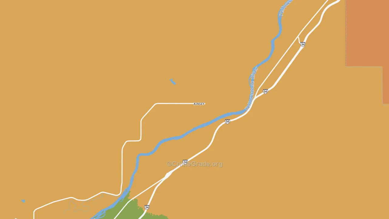 Kinsey, MT Map of Murder Rates