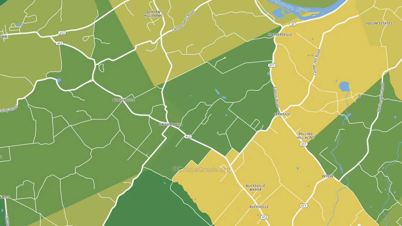 Kintnersville, PA Map of Murder Rates