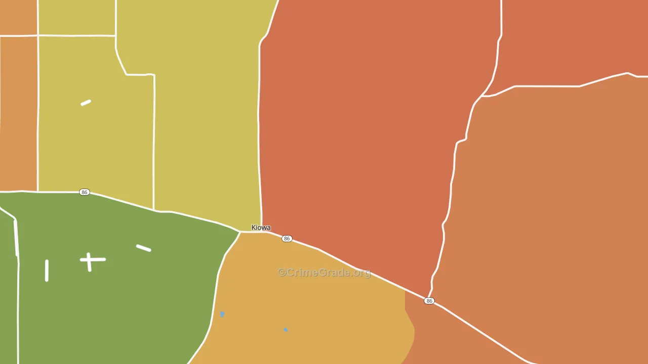 Kiowa, CO Map of Murder Rates