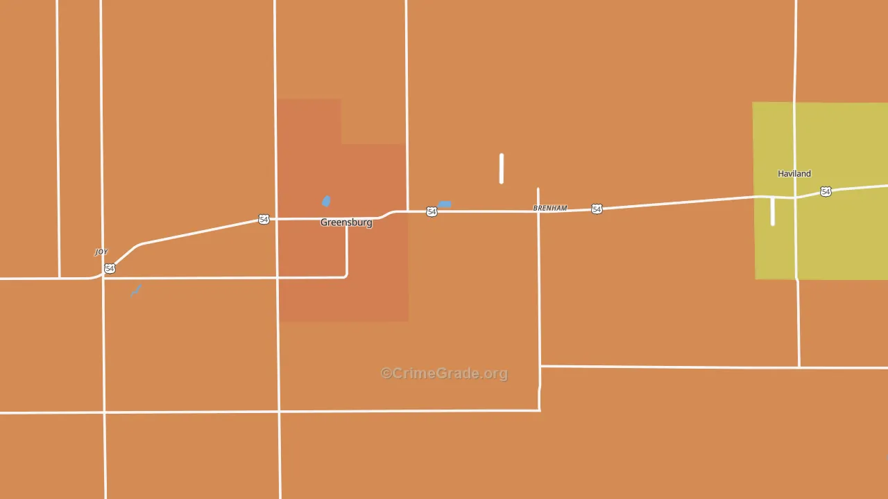 Kiowa County, KS Map of Murder Rates