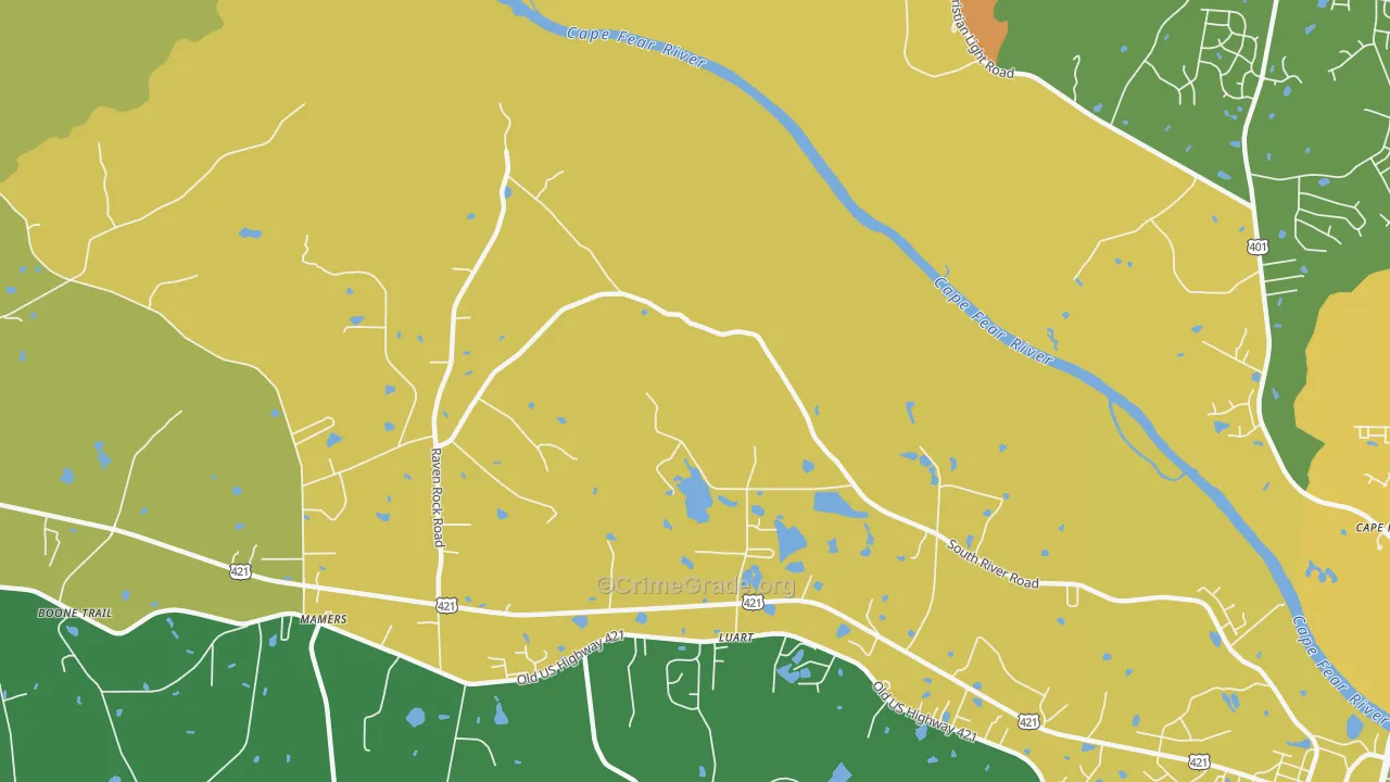 Kipling, NC Map of Murder Rates