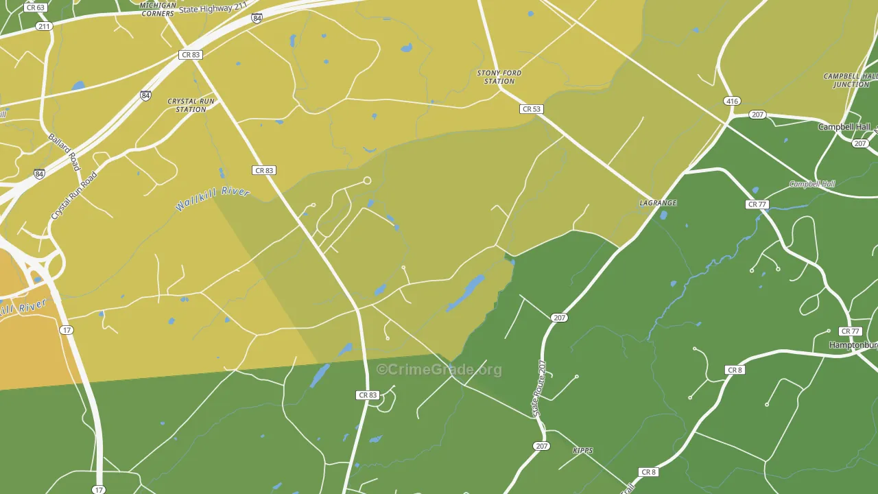 Kipps, NY Map of Murder Rates