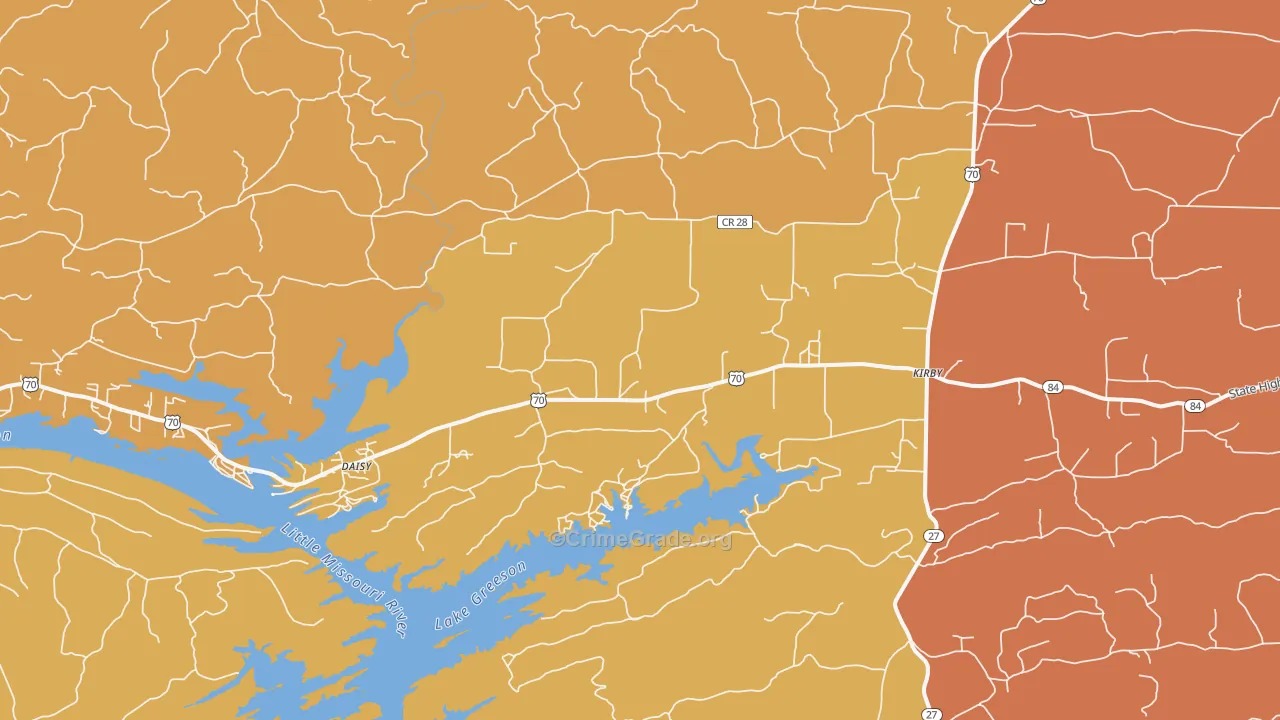 Kirby, AR Map of Murder Rates