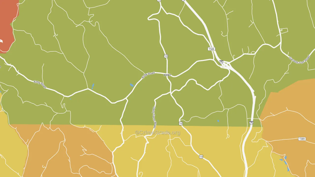 Kirby, PA Map of Murder Rates