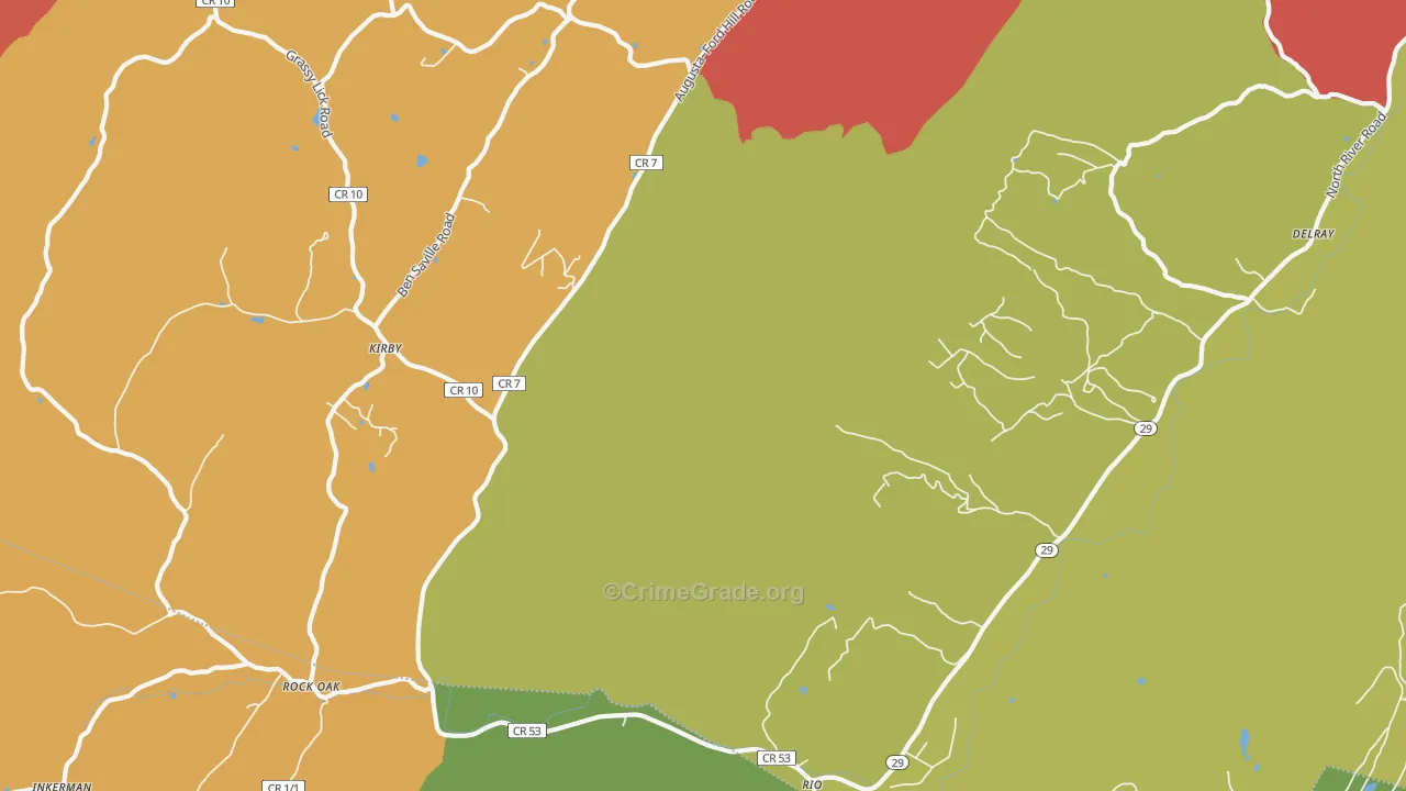 Kirby, WV Map of Murder Rates