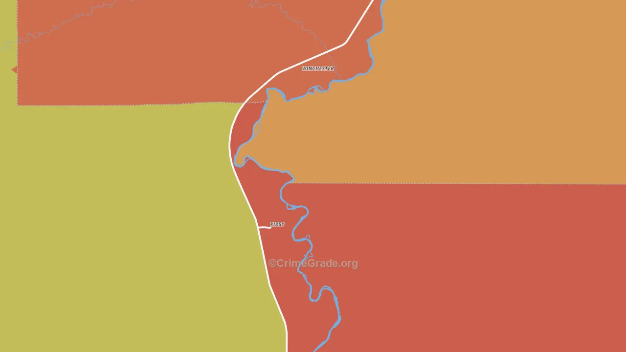 Kirby, WY Map of Murder Rates