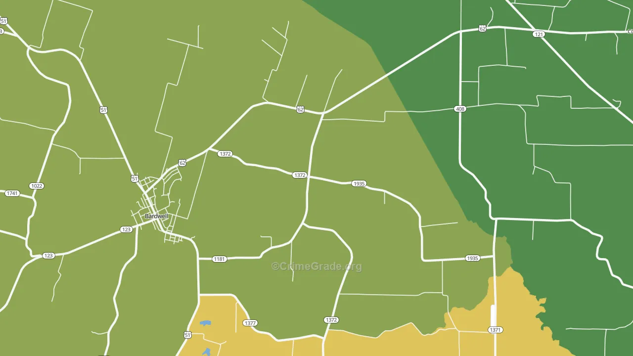 Kirbyton, KY Map of Murder Rates