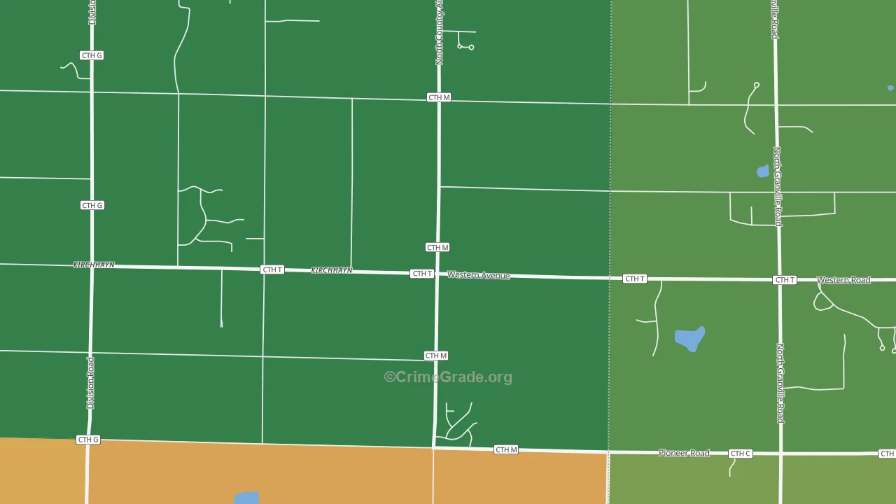 Kirchhayn, WI Map of Murder Rates