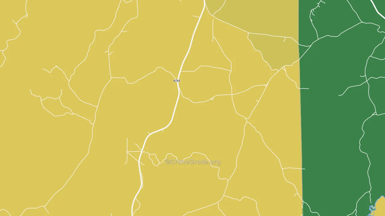 Kirk, AL Map of Murder Rates