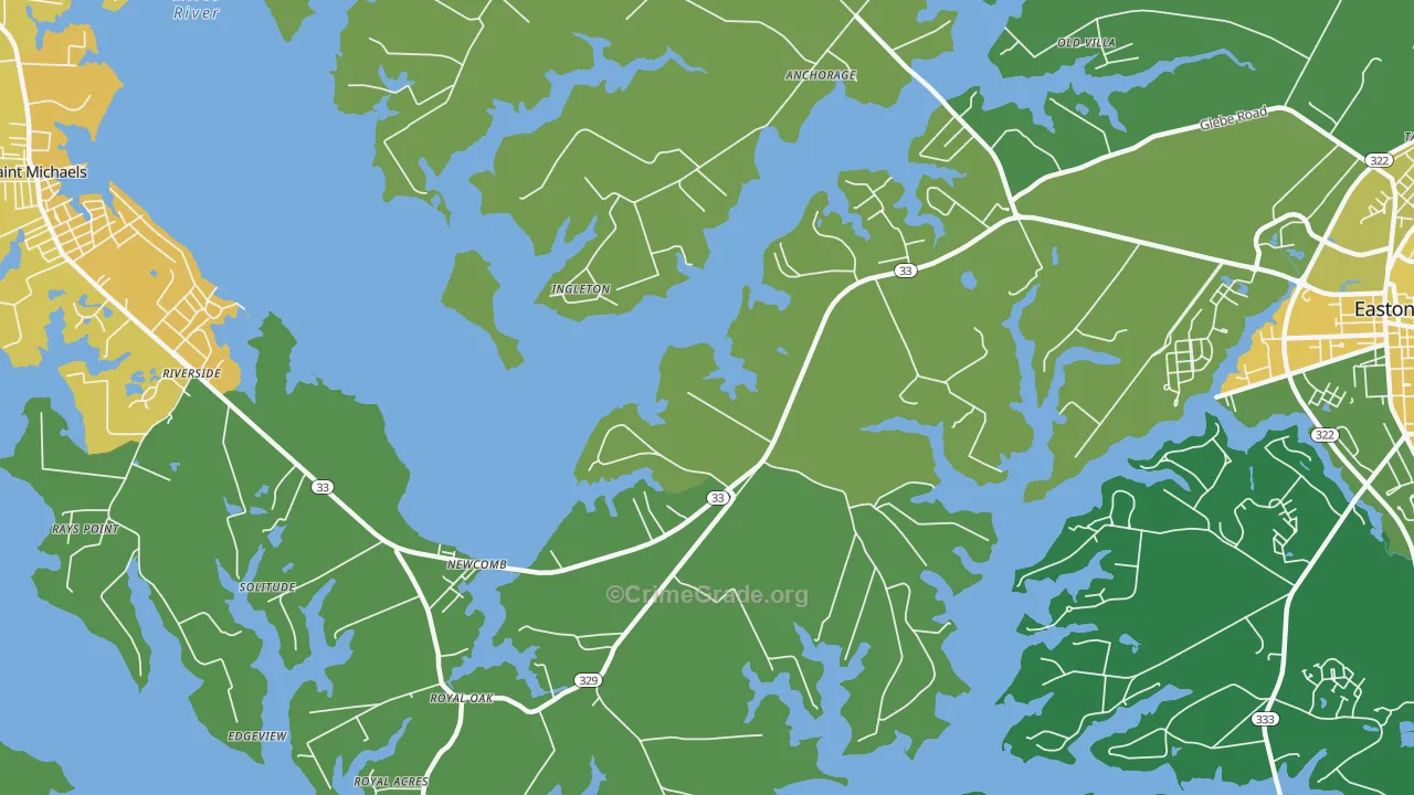 Kirkham, MD Map of Murder Rates