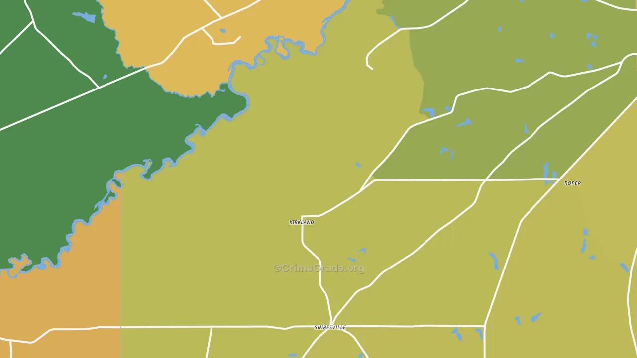 Kirkland, GA Map of Murder Rates