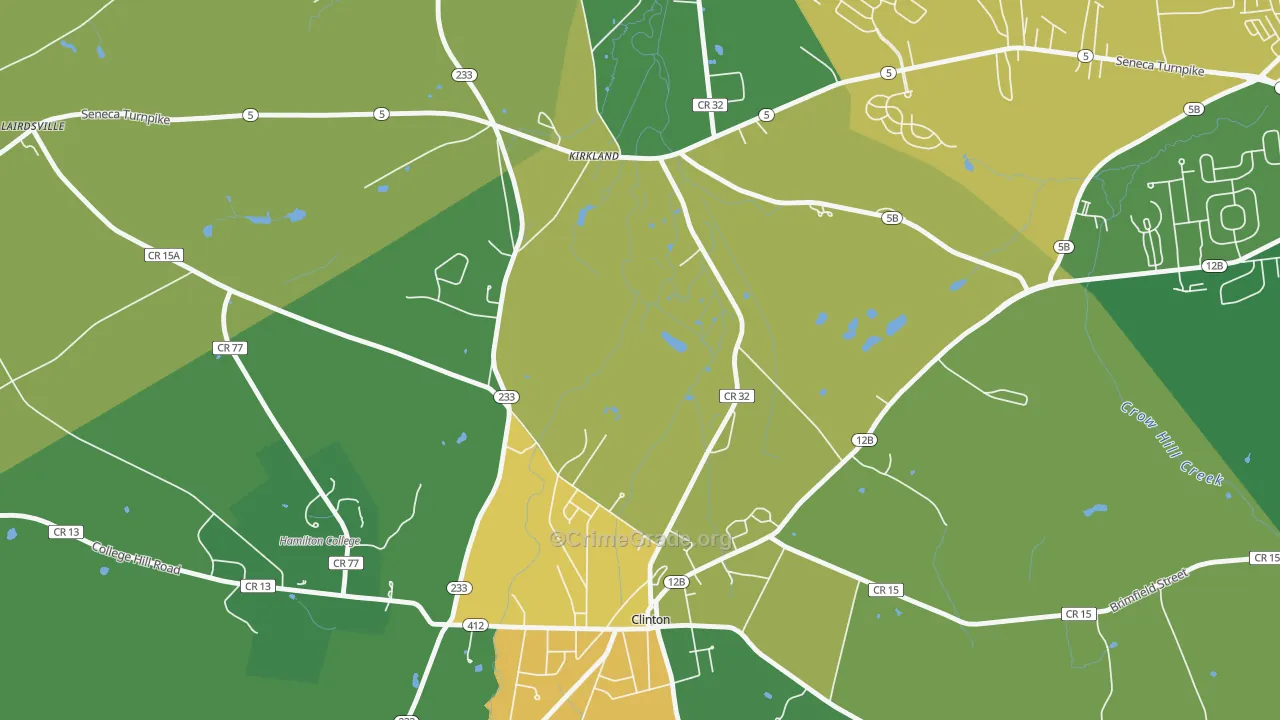 Kirkland, NY Map of Murder Rates