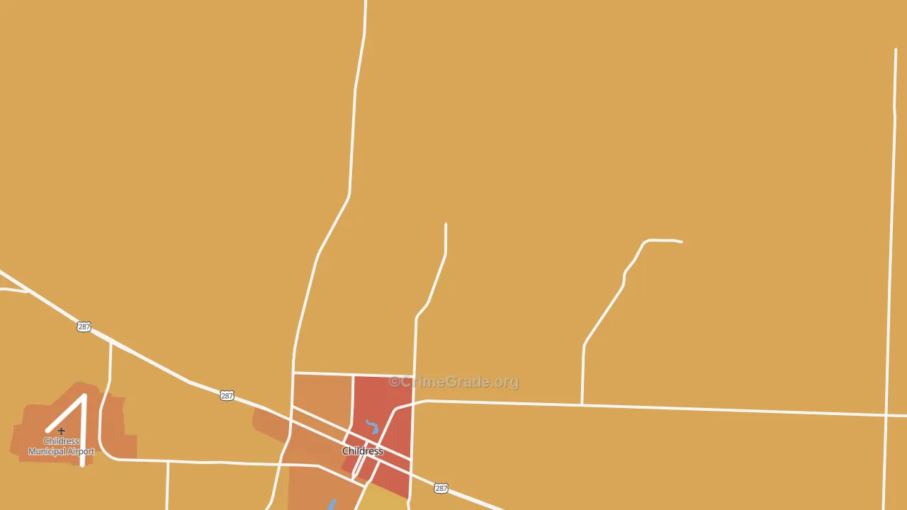 Kirkland, TX Map of Murder Rates