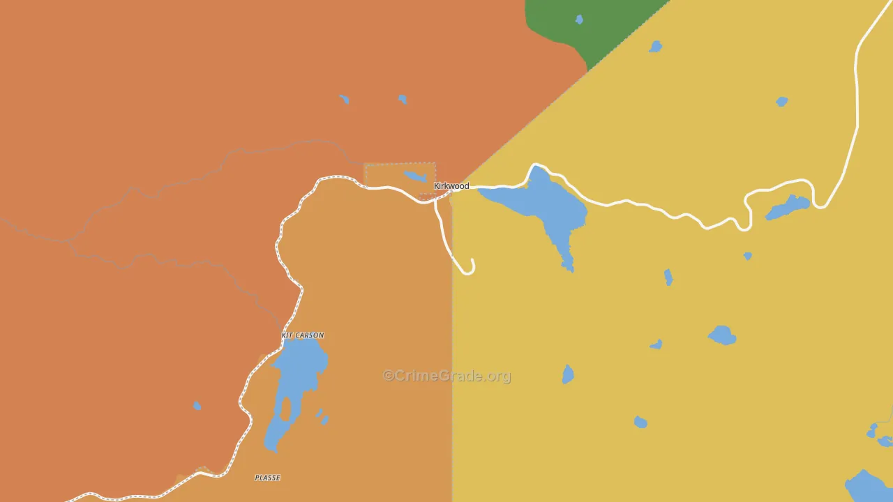 Kirkwood, CA Map of Murder Rates
