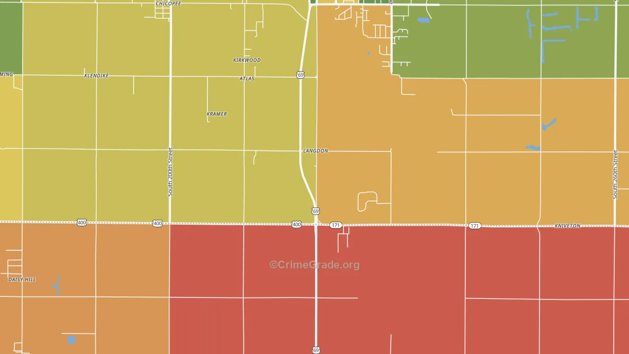Kirkwood, KS Map of Murder Rates