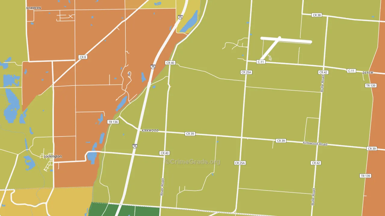Kirkwood, OH Map of Murder Rates